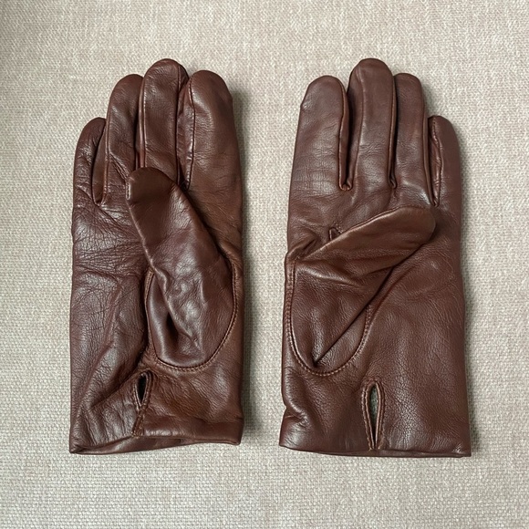 Grant Thomas Men’s Brown Leather Gloves Cashmere Lined Size M - Picture 2 of 8